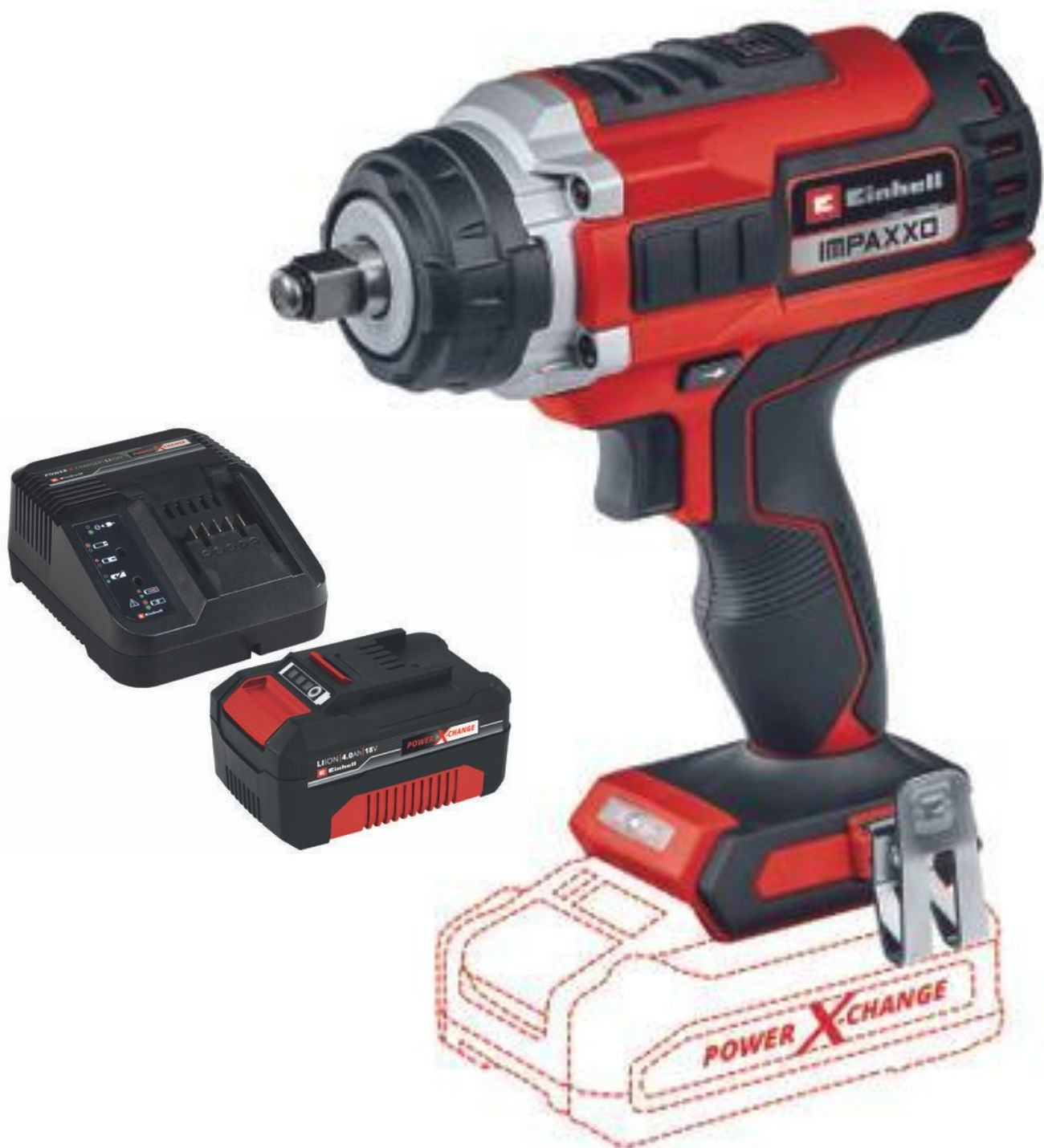 Einhell%20IMPAXXO%2018/450%201x4.0ah%20Akülü%20Kömürsüz%20Somun%20Sökme%20Makinesi
