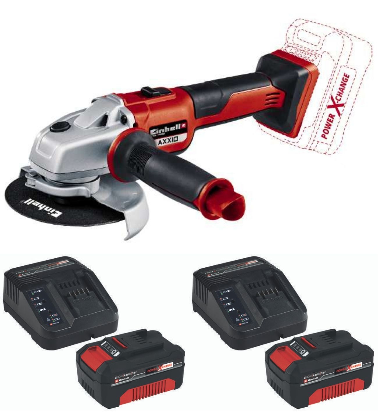 Einhell%20Axxio%20125%20mm%202x4.0ah%20Kömürsüz%20Akülü%20Avuç%20Taşlama