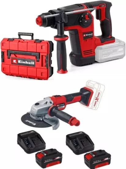 Einhell  TP-HD 18/26 Li BL Akülü Pnömatik Matkap Axxio 18/150 Avuç Taşlama 2x4.0ah Akülü Kömürsüz Set