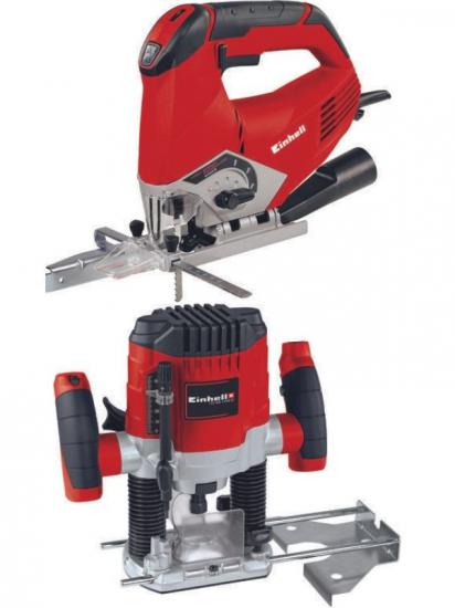 Einhell TE-JS 100 750W Taşıma Çantalı Dekupaj TC-RO 1155 E Dik Freze Karton Kutulu 1100W Usta Seti