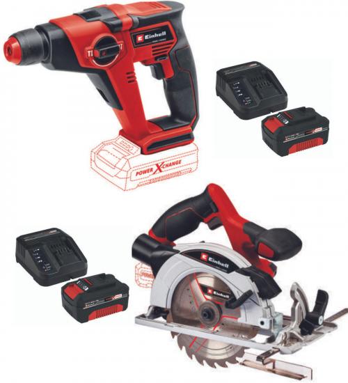 Einhell TE-HD 18/12 Akülü Matkap TE-CS 18/150 Daire Testere 2x4.0ah Starter Kit Set