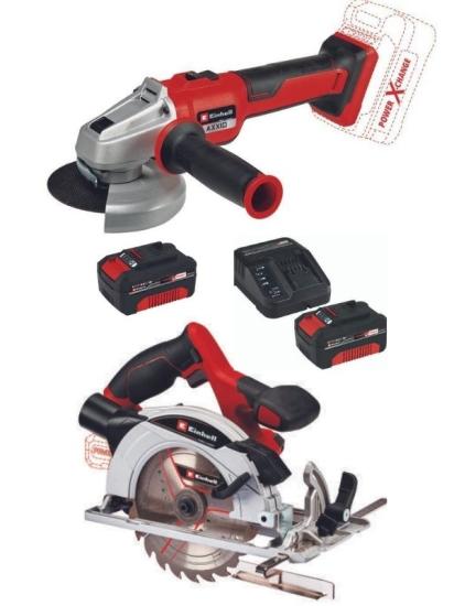 Einhell Te-cs 18/165/1 Daire Testere Axxio 18/115 Q Avuç Taşlama 2x4.0ah Akülü Set