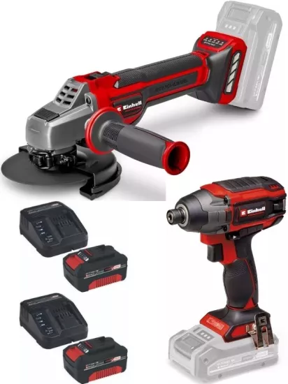 Einhell  Tp-ci 18/220 li bl Vidalama TP-AG 18/125 CE Q Avuç Taşlama  2x4.0ah Kömürsüz  Set