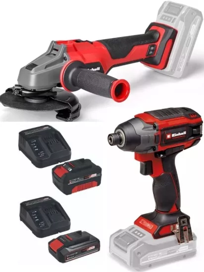 Einhell  Tp-ci 18/220 li bl Vidalama Axxio 18/115 Q Avuç Taşlama  2.5ah+4.0ah Kömürsüz  Set