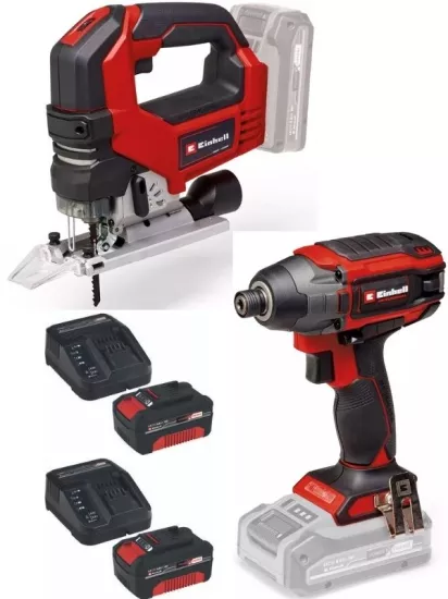 Einhell  Tp-ci 18/220 li bl Vidalama TP-JS 18/135 li bl Dekupaj  2x4.0ah Kömürsüz  Set