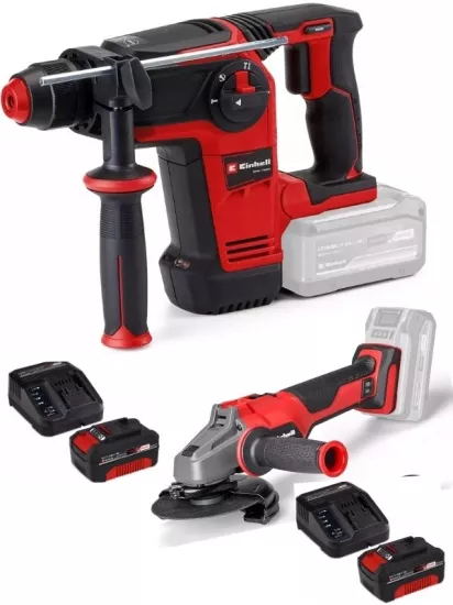 Einhell  TP-HD 18/26 Li BL Akülü Pnömatik Matkap Axxio 18/115 Q Avuç Taşlama 2x4.0ah Akülü Kömürsüz Set