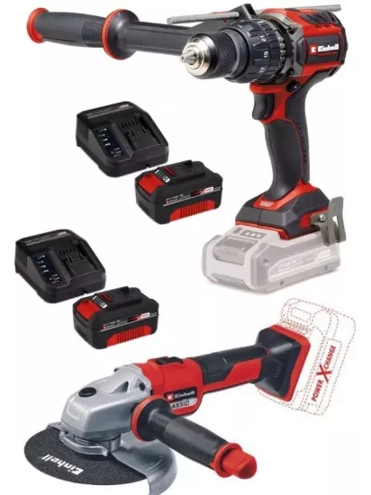 Einhell  TP-CD 18/120 Li-i BL Matkap Axxio 18/150 Avuç Taşlama 2x4.0ah Akülü Kömürsüz Set