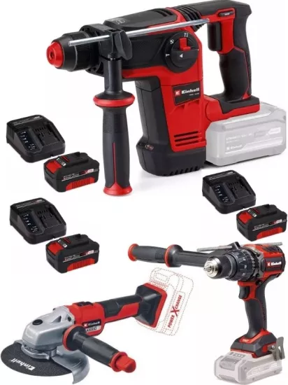 Einhell TP-HD 18/26 li BL  Tp-cd 18/120 li-i Matkap Axxio 18/150 Avuç Taşlama 3x4.0ah Akülü Kömürsüz Set