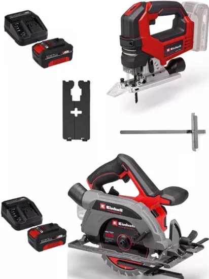 Einhell TP-CS 18/165 Lİ BL Daire Testere TP-JS 18/135 BL Dekupaj 2x4.0ah Kömürsüz Set