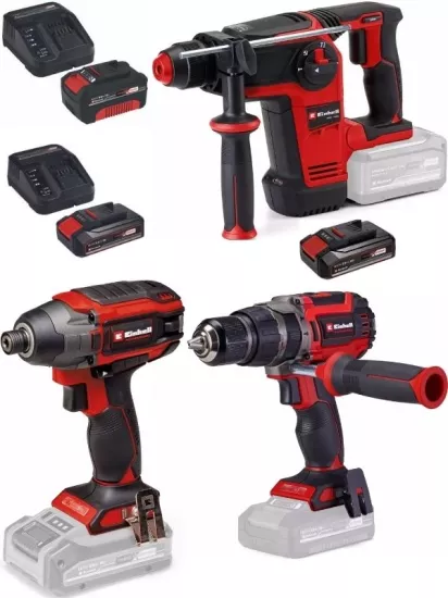 Einhell  TP-HD 18/26 Li BL Akülü Pnömatik Matkap Tp-ci 18/220 li bl Vidalama Tp-ci 18/70 li-i bl Matkap 2x2.5ah+4.0ah Akülü Kömürsüz Set