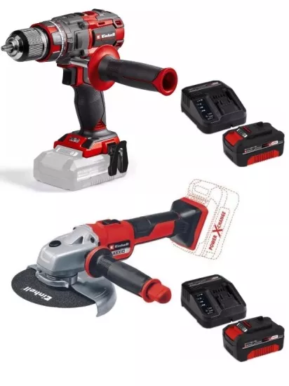 Einhell  TP-CD 18/80 Li-i BL Matkap Axxio 18/150 Avuç Taşlama 2x4.0ah Akülü Kömürsüz Set