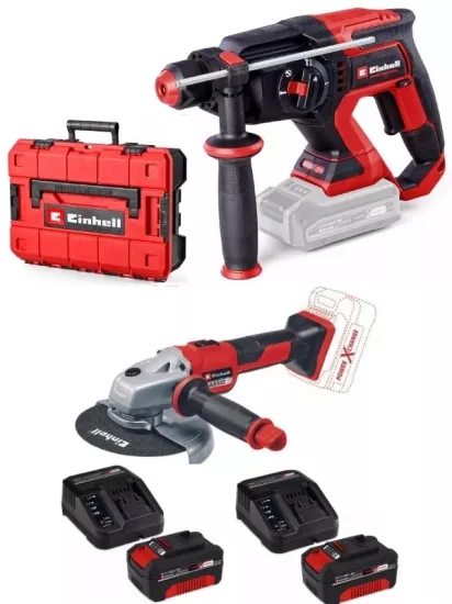 Einhell TP-HD 18/22 D li BL Matkap Axxio 18/150 Avuç Taşlama 2x4.0ah Akülü Kömürsüz Set