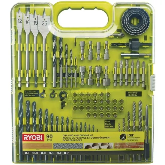 RYOBİ RAKDD90 90 Parça Delme ve Vidalama Uç Seti